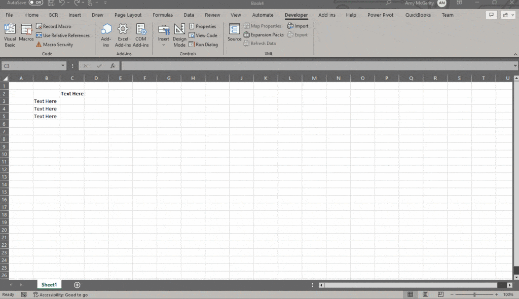 how to record a macro in excel